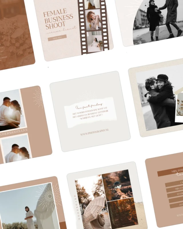Professionele content zonder gedoe met als thema: fotografie! 😍 NU live in mijn webshop ✨ 25 templates met verschillende templates.

Met deze templates heb jij:
 ⭐️ Een duidelijke, herkenbare stijl in al je uitingen
 ⭐️ Nieuwe contentinspiratie voor jouw socials
 ⭐️ Binnen een handomdraai professionele content zonder gedoe
 ⭐️ 2x zo snel jouw socials live! (Met plezier in plaats van hoofdpijn en frustratie)

Een investering die jou heel veel tijd, hoofdpijn, moeite en frustratie zal besparen.💸 

Het is ook mogelijk om deze social templates op maat te laten maken! Samen creëren we een duidelijke stijl voor jouw brand (die herkenbaar terugkomt in al je social uitingen) en je feed ziet er volledig professioneel uit.

Meer informatie via sterre@designbyster.nl of vraag direct een op maat gemaakte offerte aan!

#grafischontwerper #socialcontent #contentcreatie #socialmedia #grafischvormgever #grafischdesigner #grafischontwerper #socialmediaaanwezigheid #zichtbaarheid #socialmediabeheer #socialbeheer #graphicdesigner #creatiefpartner #creatievedesigner #socialmarketeer #marketeer #marketing #socialmarketing #contentzondergedoe #socialszondergedoe #professionelecontent #professioneledesigns #professioneeldesign #socialupdate #socialinspiratie